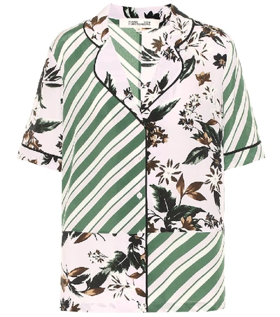 Shop Diane Von Furstenberg Iman Silk Crêpe De Chine Shirt In Multicoloured