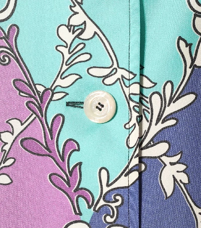 Shop Gucci Printed Silk-twill Shirt In Multicoloured