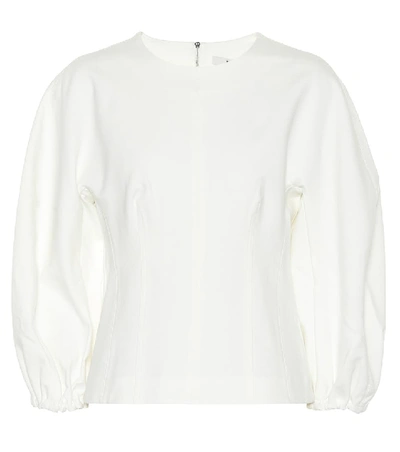 Shop Tibi Long-sleeved Top In White