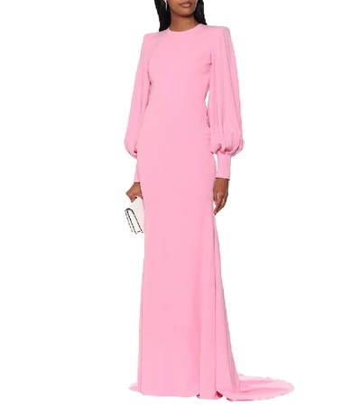 Shop Alex Perry Crêpe Gown In Pink