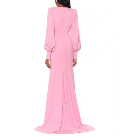 Shop Alex Perry Crêpe Gown In Pink