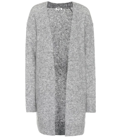 Shop Acne Studios Raya Wool And Mohair-blend Cardigan In Grey