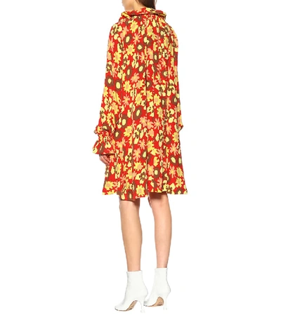 Shop Mm6 Maison Margiela Floral-printed Jersey Dress In White