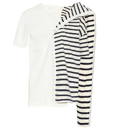 Shop Jw Anderson Striped Cotton T-shirt In White