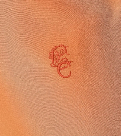 Shop Chloé Silk Shirt In Orange