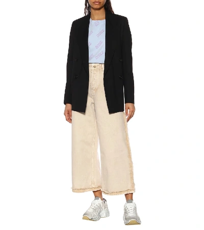 Shop Acne Studios High-rise Wide-leg Jeans In Brown