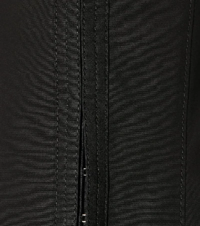 Shop Proenza Schouler Tie-cuff Stretch-cotton Blouse In Black