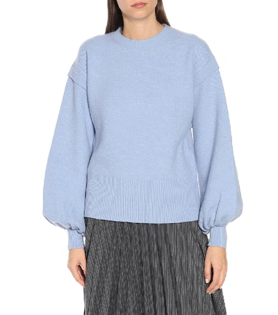 Shop Jw Anderson Wool-blend Sweater In Blue