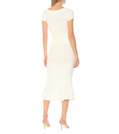 Shop Alexander Mcqueen Wool-blend Pencil Skirt In White