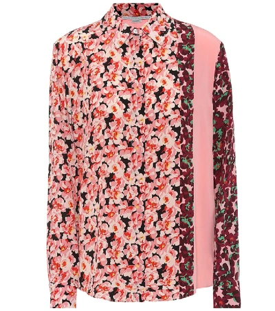 Shop Stella Mccartney Floral Silk Blouse In Pink