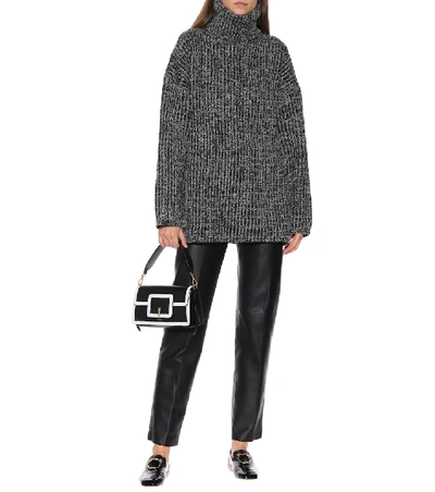 Shop Acne Studios Ribbed-knit Wool Turtleneck Sweater In Grey
