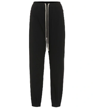 Shop Rick Owens Cotton Trackpants In Black