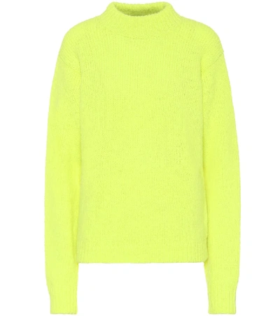 Shop Tibi Cozette Alpaca And Wool Sweater In Yellow