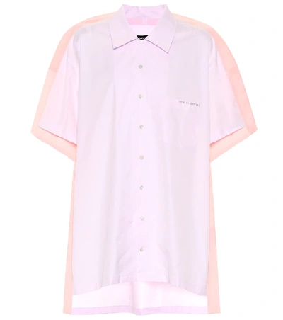 Shop Y/project Cotton Poplin Bowling Shirt In Pink