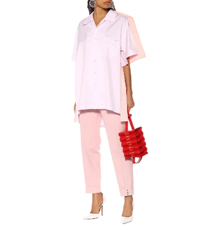 Shop Y/project Cotton Poplin Bowling Shirt In Pink