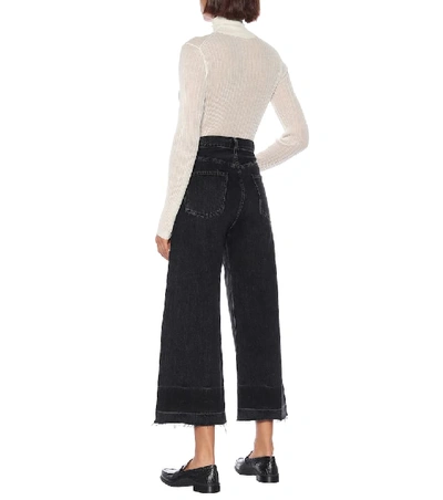 Shop Citizens Of Humanity Sacha High-rise Wide-leg Jeans In Black