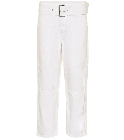 Shop Proenza Schouler Cotton Cropped Pants In White
