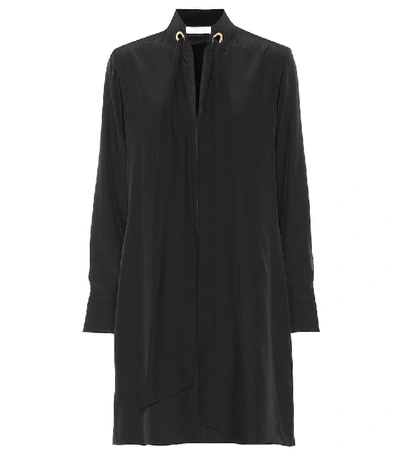 Shop Chloé Silk Minidress In Black