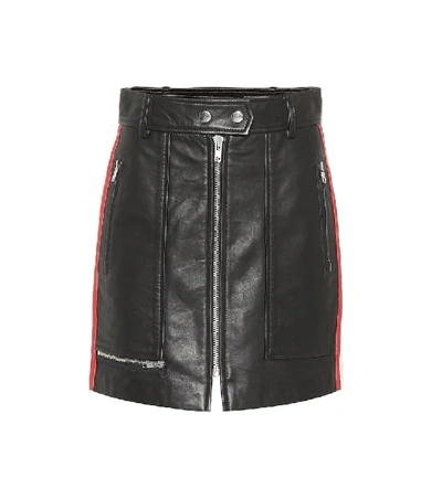 Shop Isabel Marant Étoile Alynne Leather Skirt In Black