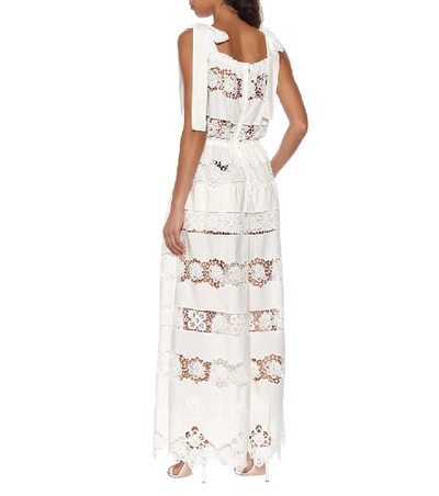 Shop Dolce & Gabbana Wide-leg Lace Jumpsuit In White