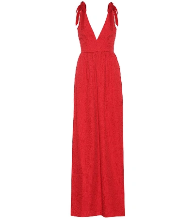 Shop Rebecca Vallance Harlow Bow Maxi Dress In Red
