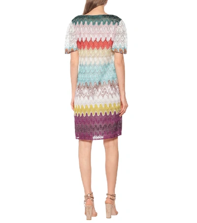Shop Missoni Stretch-silk Knit Minidress In Multicoloured