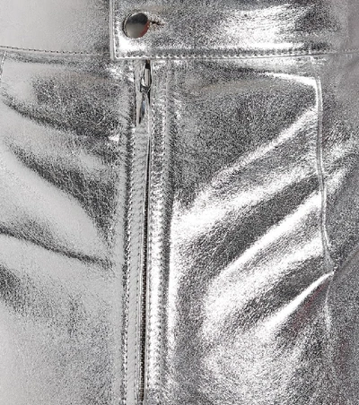 Shop Alexa Chung Durand Metallic Leather Miniskirt