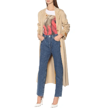 Shop Re/done Stove Pipe High-rise Straight Jeans In Blue