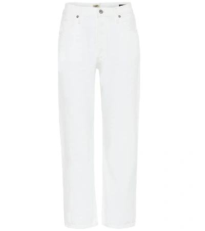 Shop Citizens Of Humanity Emery High-rise Straight Jeans In White