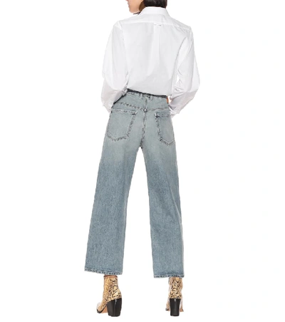 Shop Colovos High-rise Straight-leg Jeans In Blue