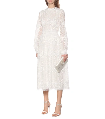 Shop Costarellos Lace Midi Dress In White