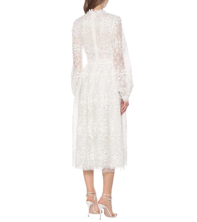 Shop Costarellos Lace Midi Dress In White