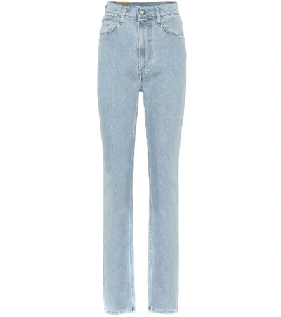 Shop Helmut Lang Hi Spikes High-rise Straight Jeans In Blue