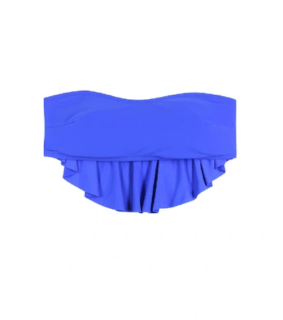 Shop Araks Maya Bandeau Bikini Top In Blue