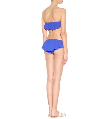 Shop Araks Maya Bandeau Bikini Top In Blue