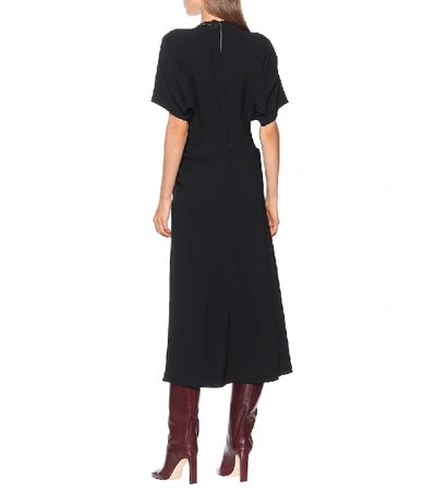 Shop Victoria Beckham Embellished Midi Dress In Black