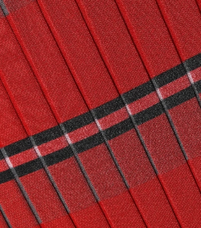 Shop Marni Striped Knit Midi Skirt In Red