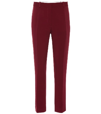 Shop Joseph Zoom Cady Slim Pants In Red