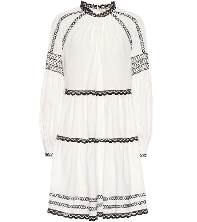 Shop Ulla Johnson August Cotton-poplin Minidress In White