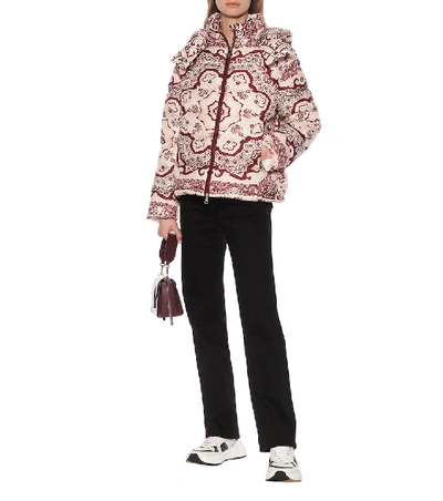 Shop Moncler Turquin Printed Down Jacket In Pink
