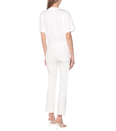 Shop Frame Le High Straight Jeans In White