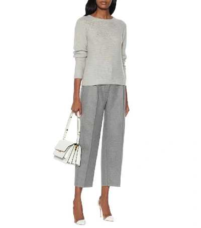 Shop Max Mara Ciad Cashmere And Silk Sweater In Grey
