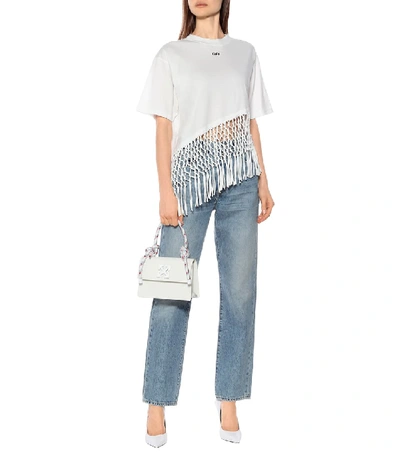 Shop Off-white Printed Cotton-jersey T-shirt In White