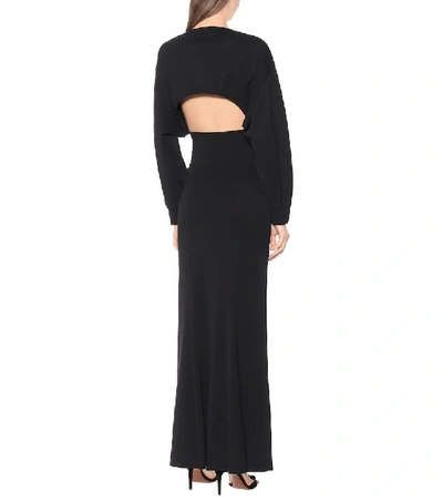 Shop Alaïa Stretch-knit Dress In Black