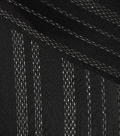 Shop Altuzarra Sparks Striped Silk-blend Dress In Black
