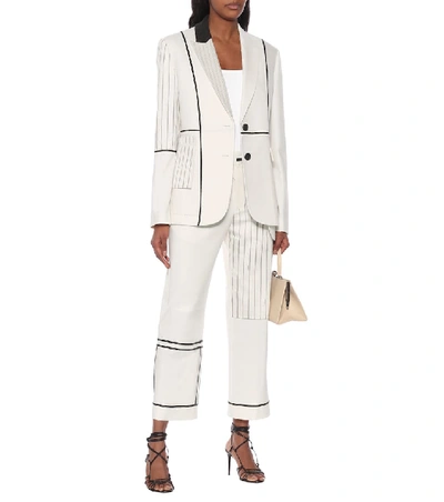 Shop Monse Inside Out Patchwork Blazer In White