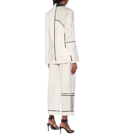 Shop Monse Inside Out Patchwork Blazer In White