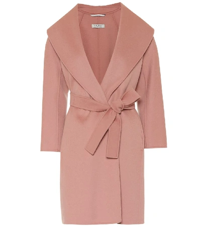 Shop Max Mara Messi Wool Coat In Pink