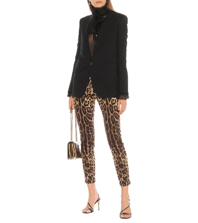 Shop Dolce & Gabbana Pretty Low-rise Skinny Pants In Multicoloured