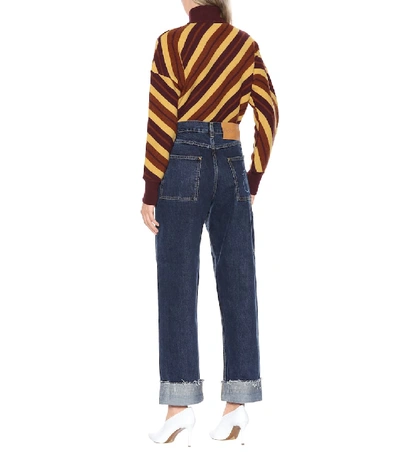 Shop Jw Anderson Toggle Wide-leg Jeans In Blue